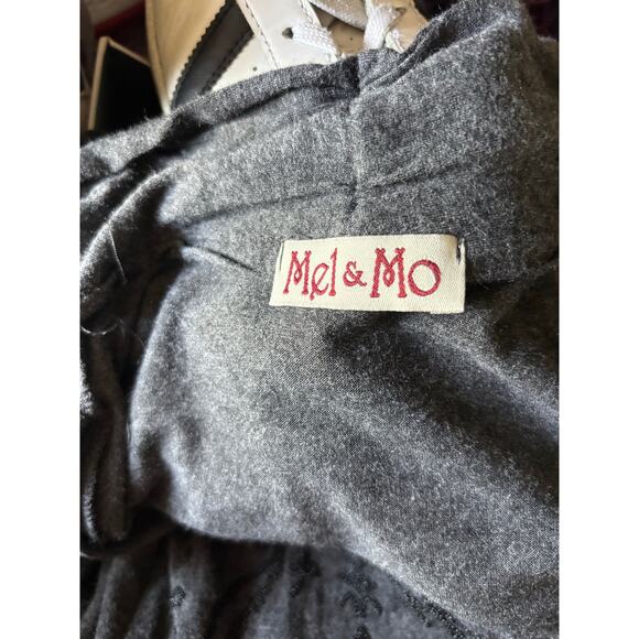 MEL & MO Women's Gray Floral Textured Faux Twinset Top - Picture 7 of 8